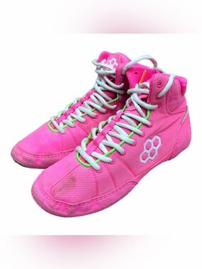 Rudis  Mesh size W10 Men 8.5 Training Hexagon High-Top Sneakers in Bright Pink